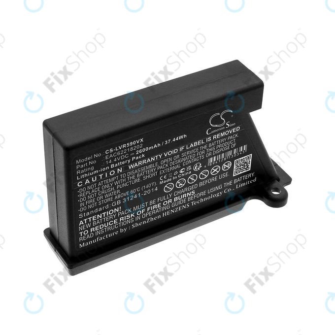 Baterija za LG Hombot, LG VR, EAC62218202, Li-ion, 14.4V, 2600mAh, HQ