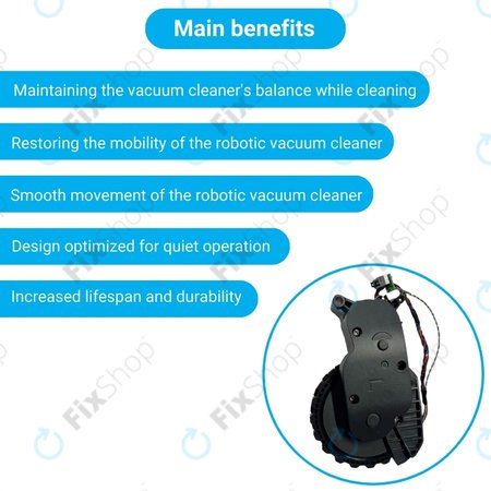 Xiaomi Roborock S5 Max, S6 Pure, S7 - kolo z Motorjem (Levo) (Črna)