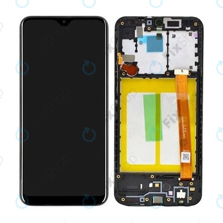 Samsung Galaxy A20e A202F - LCD zaslon + steklo na dotik + okvir (Black) - GH82-20229A, GH82-20186A Genuine Service Pack