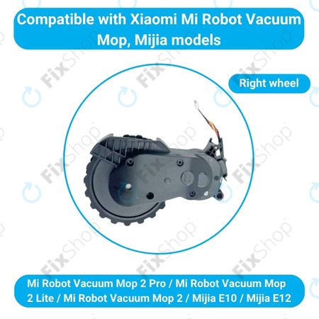 Xiaomi Mijia E10, E12, Mi Robot Vacuum Mop 2 Lite, 2 Pro - Kolo z Motorjem (Desno) (Črna)