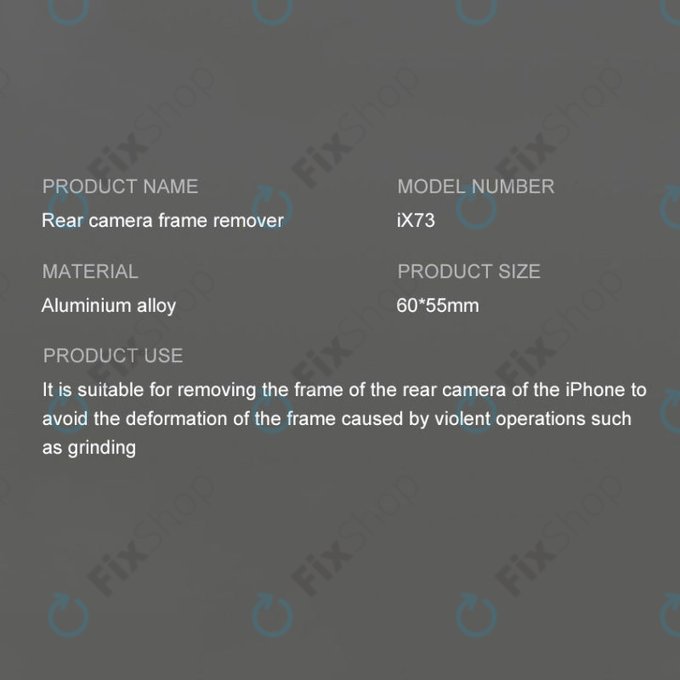 iFixes iX73 - orodje za odstranjevanje okvirja zadnje kamere