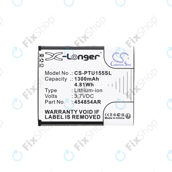 Baterija za Panasonic Kx-Tu150, Kx-Tu150exr, 1300mAh, Li-Ion, 3.7V, 454854AR, HQ