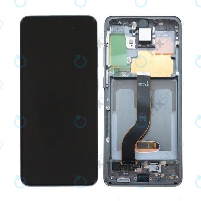 Samsung Galaxy S20 G980F - LCD zaslon + steklo na dotik + okvir (Cosmic Gray) - GH82-22131A, GH82-22123A, GH82-31433A, GH82-31432A Genuine Service Pack
