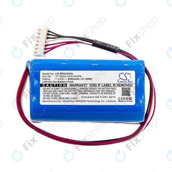 Baterija za Marshall Kilburn II, II V2, 6400mAh, Li-Ion, 7.4V, TF18650-3200-4S2PA, HQ