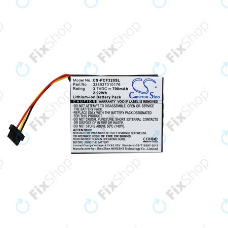 Baterija za Pioneer AVIC-F320BT, 790mAh, Li-Ion, 3.7V, 338937010176, HQ