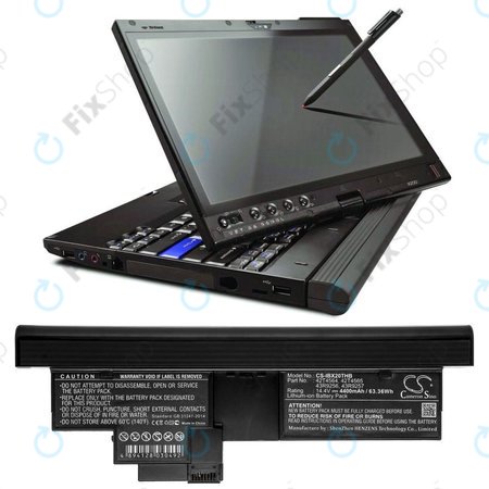 Baterija za Lenovo Thinkpad X200, X200s, 4400mAh, Li-Ion, 14.4V, 42T4564, HQ