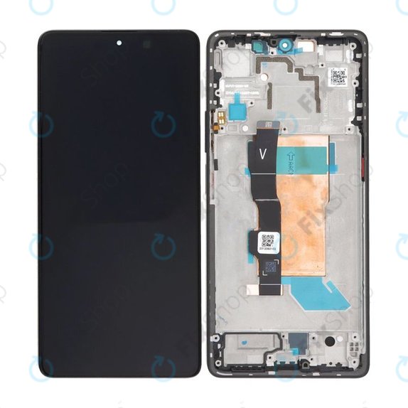 Xiaomi Poco F5 23049PCD8G, 23049PCD8I - LCD zaslon + steklo na dotik + okvir (Black) TFT