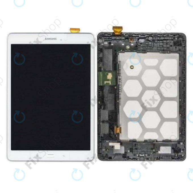 Samsung Galaxy Tab A 9.7 T555 - LCD zaslon + steklo na dotik + okvir (bel) - GH97-17424C Genuine Service Pack
