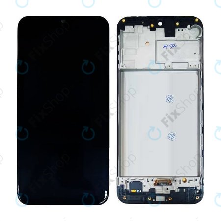 Samsung Galaxy M21 M215F - LCD zaslon + steklo na dotik + okvir (Black) OLED