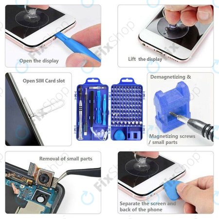 Kingsdun - profesionalni komplet orodij za telefon, osebni računalnik in elektroniko 115 v 1