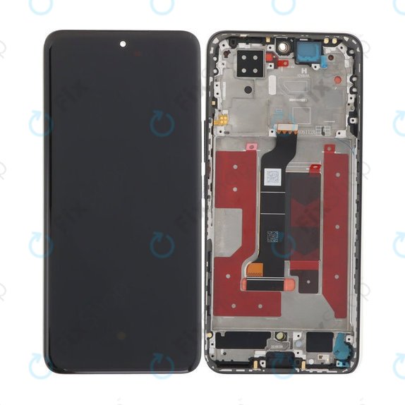 Honor 200 - LCD zaslon + steklo na dotik + okvir (Black) OLED
