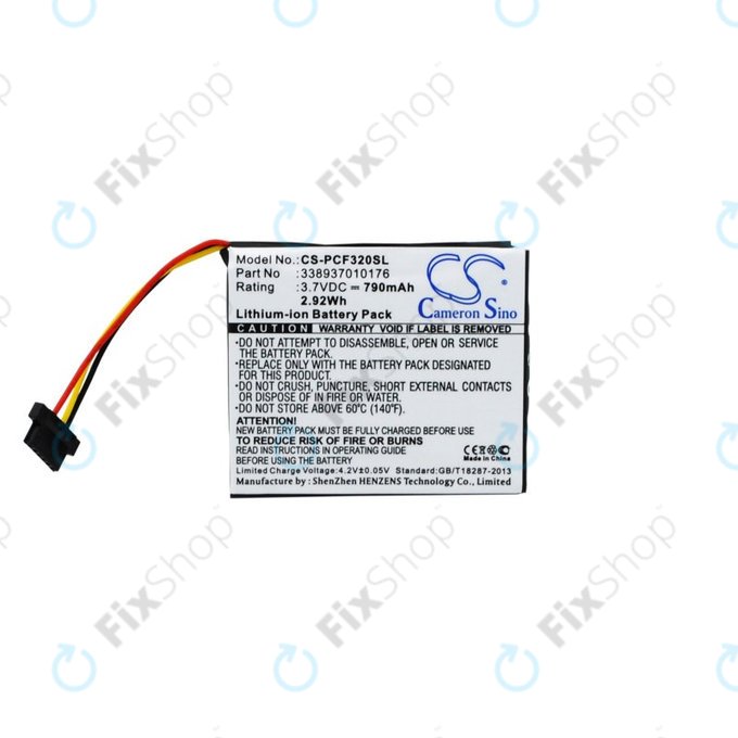 Baterija za Pioneer AVIC-F320BT, 790mAh, Li-Ion, 3.7V, 338937010176, HQ