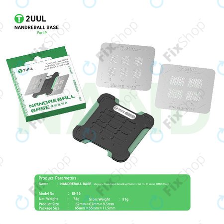 Magnetna podlaga za reballing NAND, dvostranska, 2UUL BH16