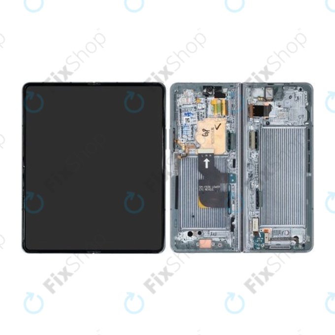 Samsung Galaxy Z Fold 4 F936B - LCD zaslon + steklo na dotik + okvir (Graygreen) - GH82-29461B, GH82-29462B Genuine Service Pack