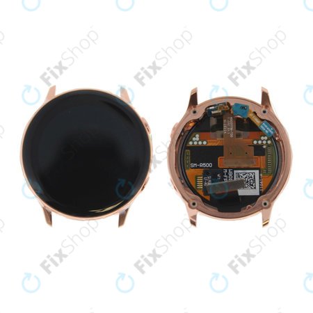Samsung Galaxy Watch Active R500 - LCD zaslon + steklo na dotik + okvir (Gold) - GH82-18797D Genuine Service Pack