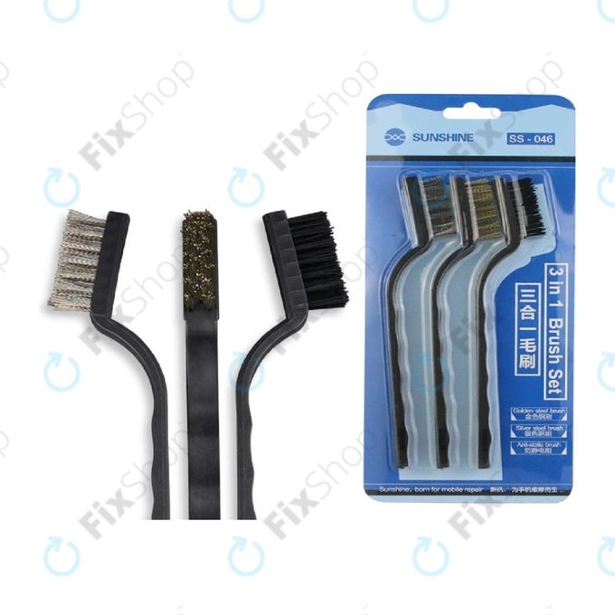 Sunshine SS-046 - Komplet antistatičnih ščetk 3v1