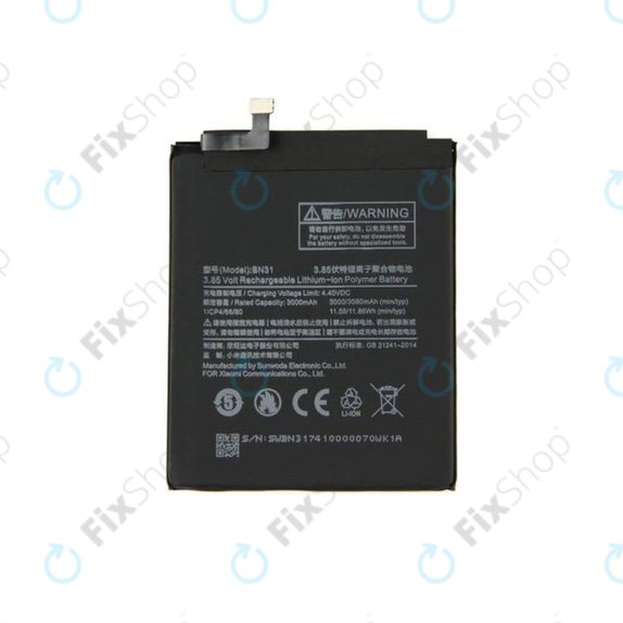 Xiaomi Redmi Note 5A, Mi A1(5x), Redmi S2 (Redmi Y2) - Baterija BN31 3080mAh