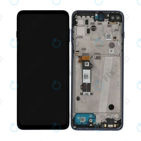 Motorola Moto G 5G Plus XT2075 - LCD zaslon + steklo na dotik + okvir (Surfing Blue) - 5D68C16996 Genuine Service Pack