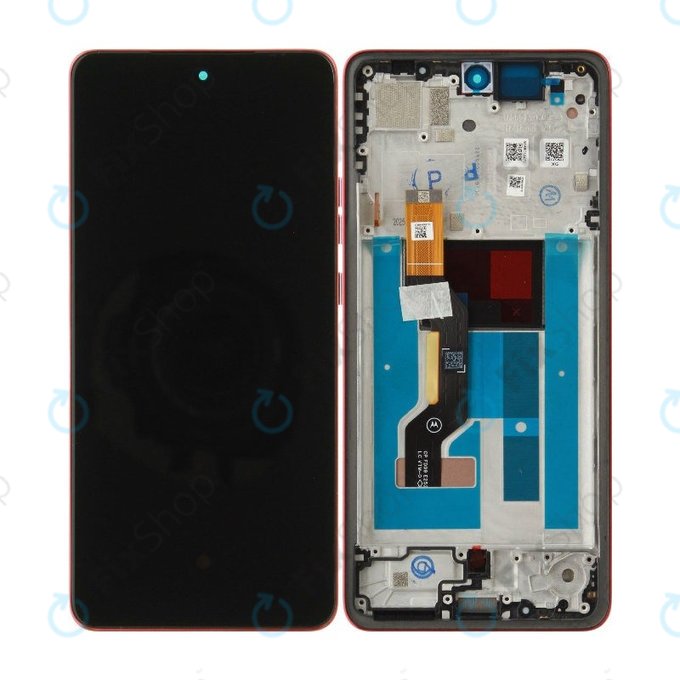 Zaslon za Motorola Moto G86 5G, Steklo na dotik z okvirjem, Chrysanthemum, 5D68C30477, Genuine Service Pack