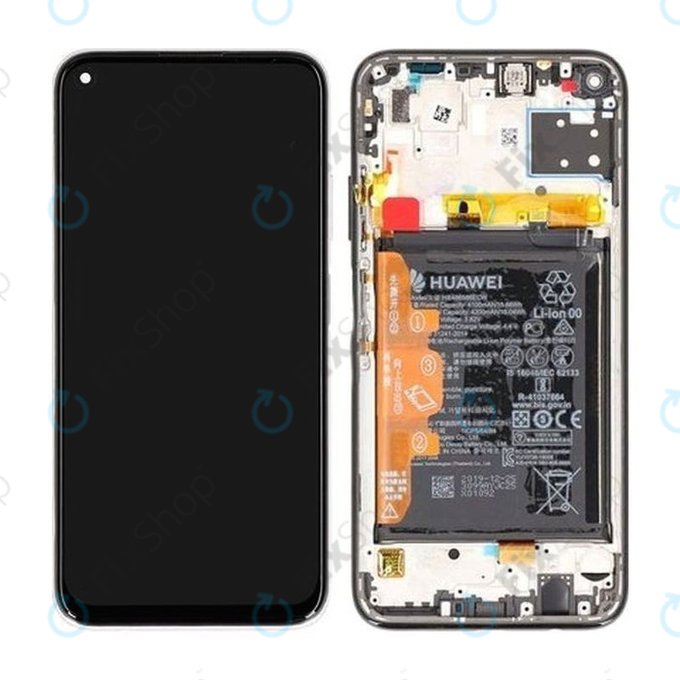 Huawei P40 Lite - LCD zaslon + steklo na dotik + okvir + baterija (Breathing Crystal) - 02353KFV Genuine Service Pack