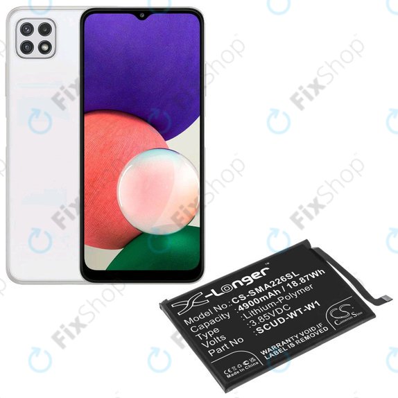 Baterija za Samsung A22 5G A226B, 4900mAh, Li-Pol, 3.85 V, SCUD-WT-W1, HQ