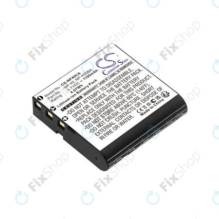 Baterija za Casio Exilim Ex-FC100, 1100mAh, Li-Ion, 3.7V, NP-40, HQ