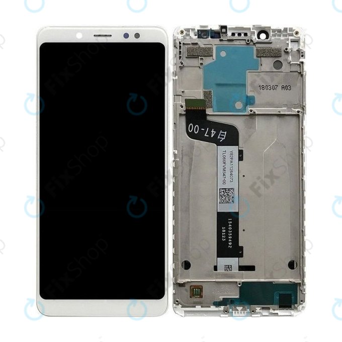 Xiaomi Redmi Note 5 Pro - LCD zaslon + steklo na dotik + okvir (White) TFT