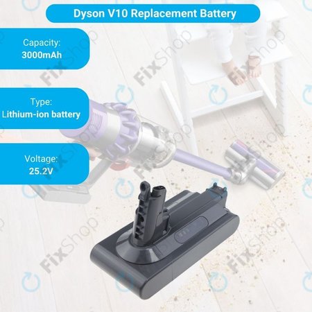 Dyson V10 - Baterija 969352-02, SV12, 206340 Li-Ion 25.2V 3000mAh HQ