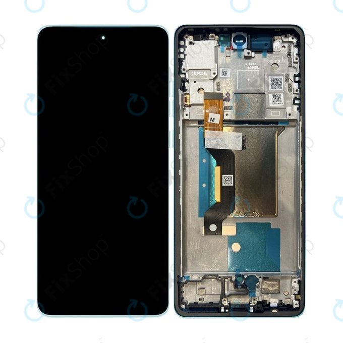 Motorola Edge 60 Fusion - LCD zaslon + steklo na dotik + okvir (Amazonite) - 5D68C29879 Genuine Service Pack