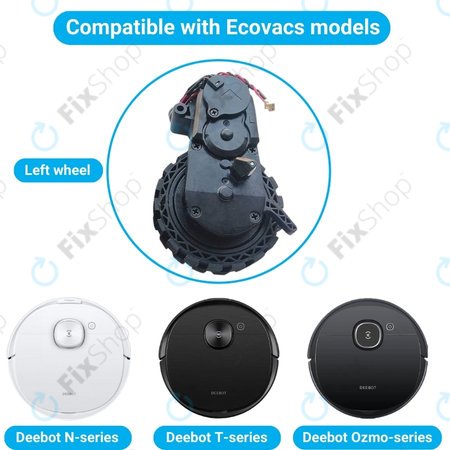 Ecovacs Deebot N-series, T-series, Ozmo-series - Kolo z Motorjem (Levo)