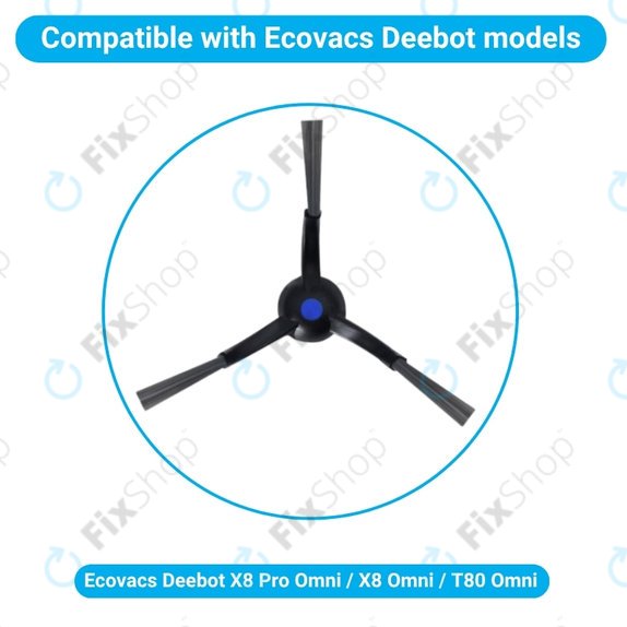 Stranska krtača, 2 kos za Ecovacs X8 Pro Omni, X8 Omni, T80 Omni