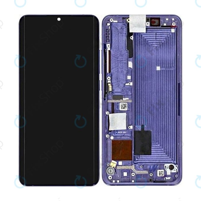 Xiaomi Mi Note 10 Lite - LCD zaslon + steklo na dotik + okvir (Nebula Purple) - 5600020F4L00 Genuine Service Pack