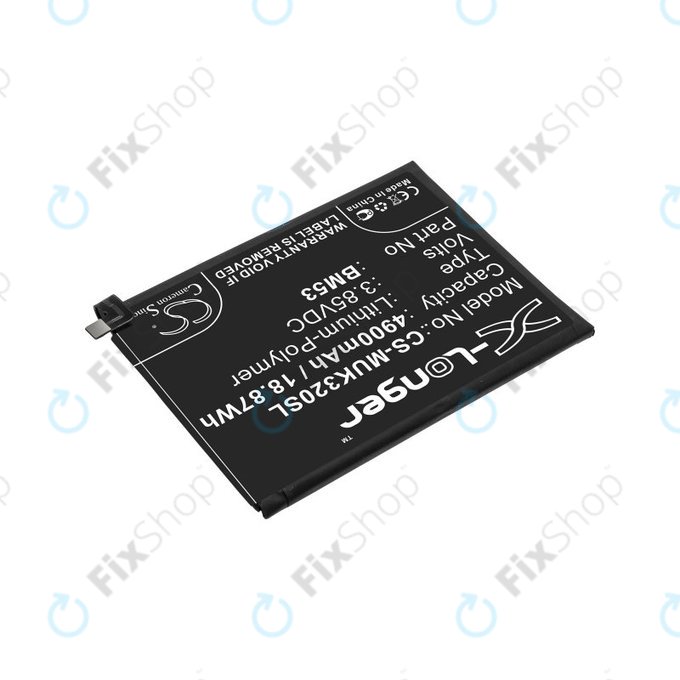 Baterija za Xiaomi Mi 10T 5G M2007J3SY, 4900mAh, Li-Pol, 3.85 V, BM53, HQ