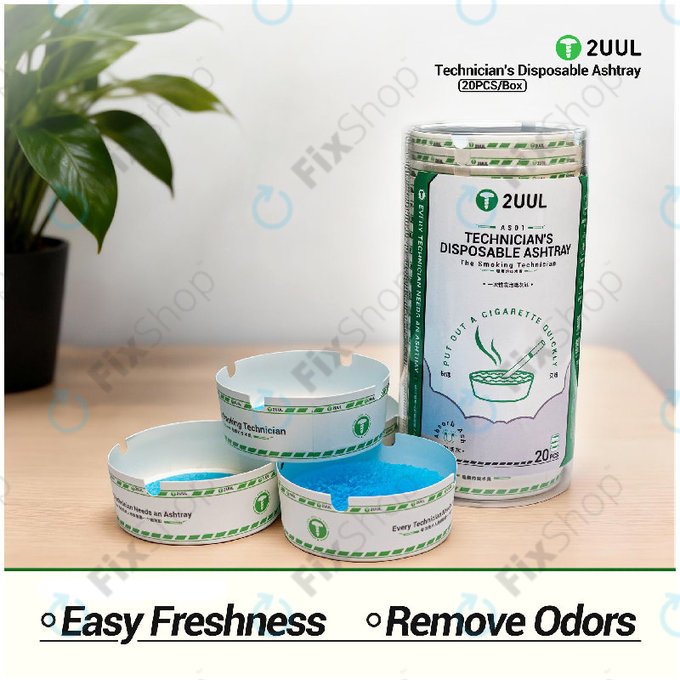 Enkratni pepelnik za tehnike, 2UUL AS01, 20 kos/škatla