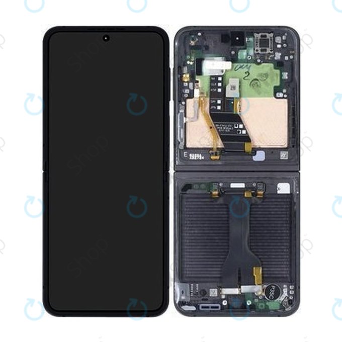 Samsung Galaxy Z Flip 6 F741B - LCD zaslon + steklo na dotik + okvir (Crafted Black) - GH82-35014E Genuine Service Pack