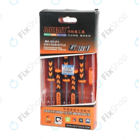 Jakemy JM-8121 - Komplet izvijačev za servis Apple in Samsung telefonov 5 v 1
