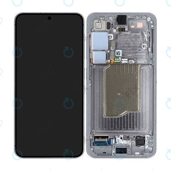 Samsung Galaxy S25 - LCD zaslon + steklo na dotik + okvir (Silver Shadow) OLED