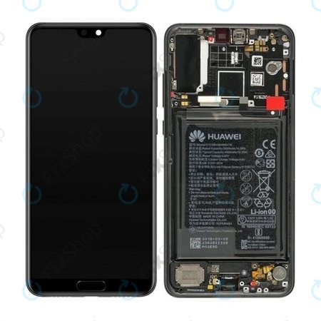 Huawei P20 Pro CLT-L29, CLT-L09 - LCD zaslon + steklo na dotik + okvir + baterija (Black) - 02351WQK Genuine Service Pack