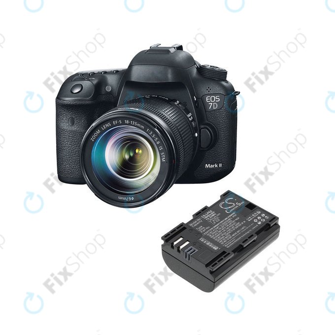 Baterija za Canon EOS 60D, 5D Mk II, 7D, 1800mAh, Li-Ion, 7.4V, LP-E6, HQ