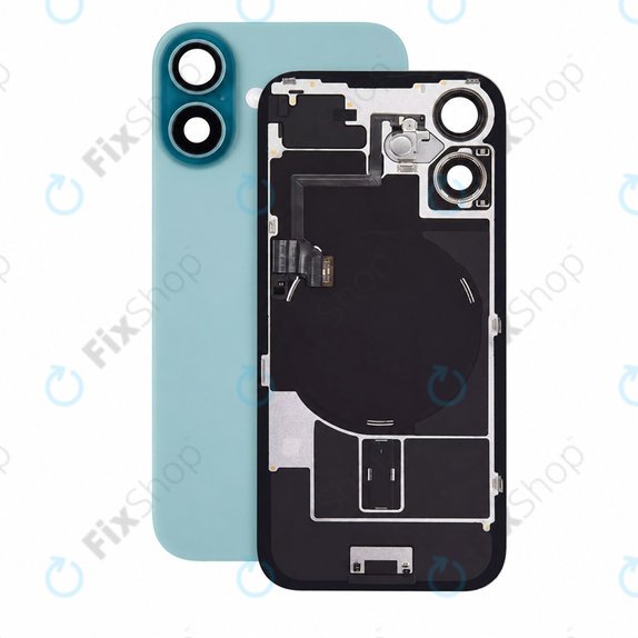 Steklo zadnjega ohišja za iPhone 16, Teal, Pulled A