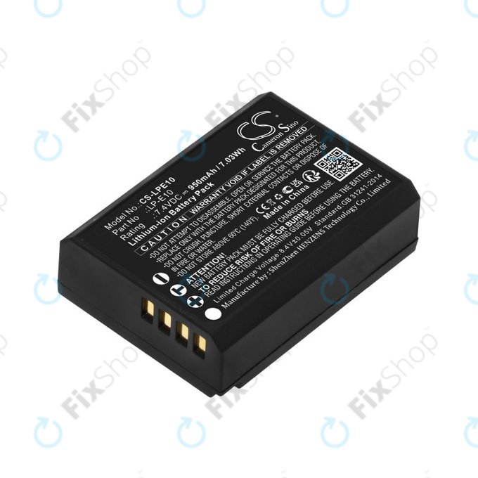 Baterija za Canon EOS 1100D, EOS 1300D, 950mAh, Li-Ion, 7.4V, LP-E10, HQ