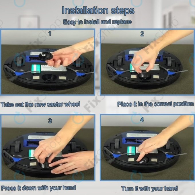 Eufy Robovac-series - Sprednje kolo (Črna)