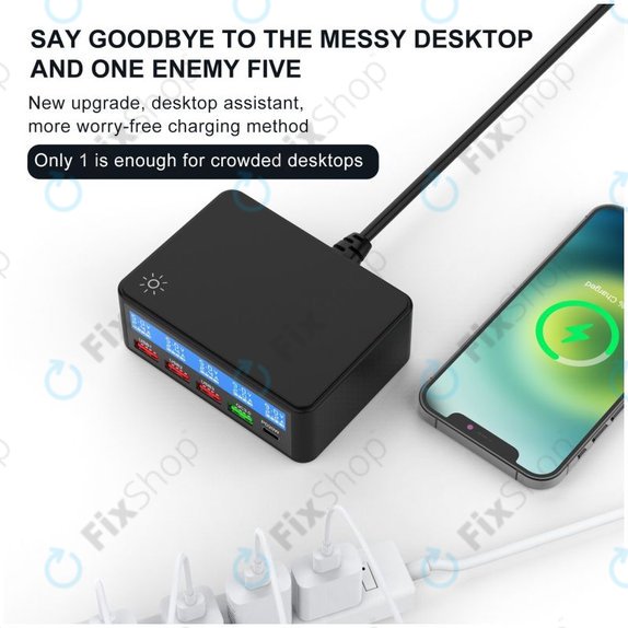 FixPremium - servisna polnilna postaja USB z USB 3.0 in USB-C