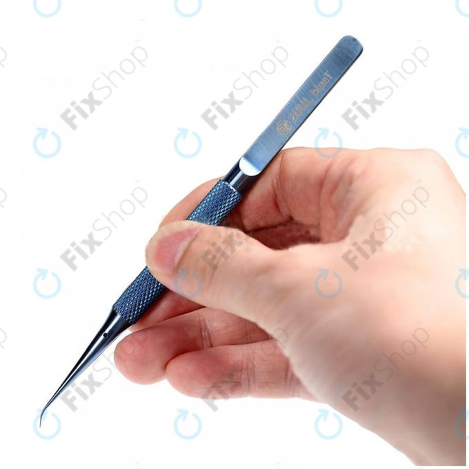 2UUL BlueT ukrivljena glava - Pinceta iz titana z ukrivljeno glavo (konica 0,1mm)