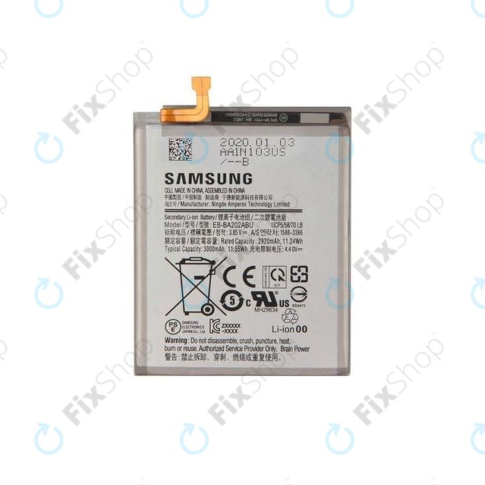 Samsung Galaxy A20e A202F - Baterija EB-BA202ABU 3000mAh - GH82-20188A Genuine Service Pack