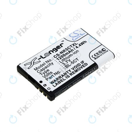 Baterija za Nokia 5220, 5630, 6303, 6700, C5, 1200mAh, Li-Ion, 3.7V, BL-5CT, HQ