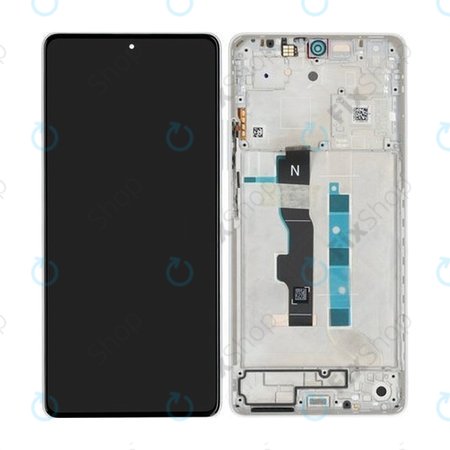 Xiaomi Redmi Note 13 5G 2312DRAABC - LCD zaslon + steklo na dotik + okvir (Arctic White) - 5600040N1700 Genuine Service Pack