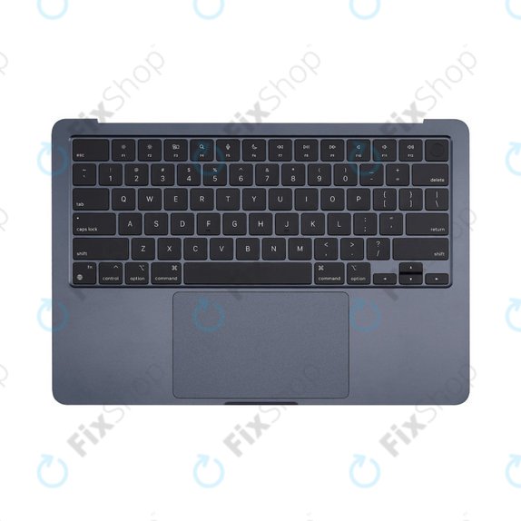 Zgornji okvir tipkovnice za MacBook Air 13", A3113 (2024), US tipkovnico in baterijo, Midnight, 661-40230, Genuine Apple