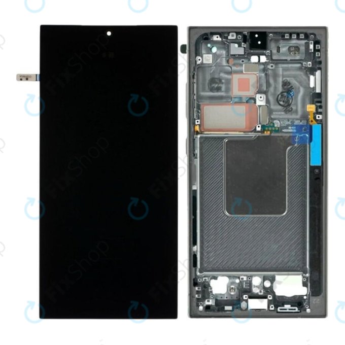 Samsung Galaxy S24 Ultra S928B - LCD zaslon + steklo na dotik + okvir (Titanium Black) OLED