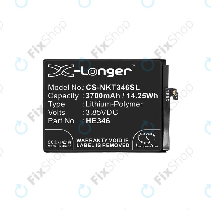 Baterija za Nokia 7 Plus, 3700mAh, Li-Pol, 3.85 V, HE346, HQ